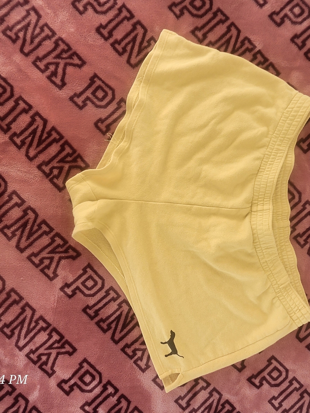 PINK Victoria's Secret Yellow Cotton Lounge Shorts